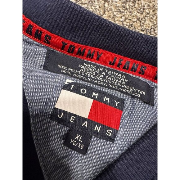 Vintage Tommy Hilfiger Fleece Pullover Sweater Blue XL EUC - Picture 5 of 5